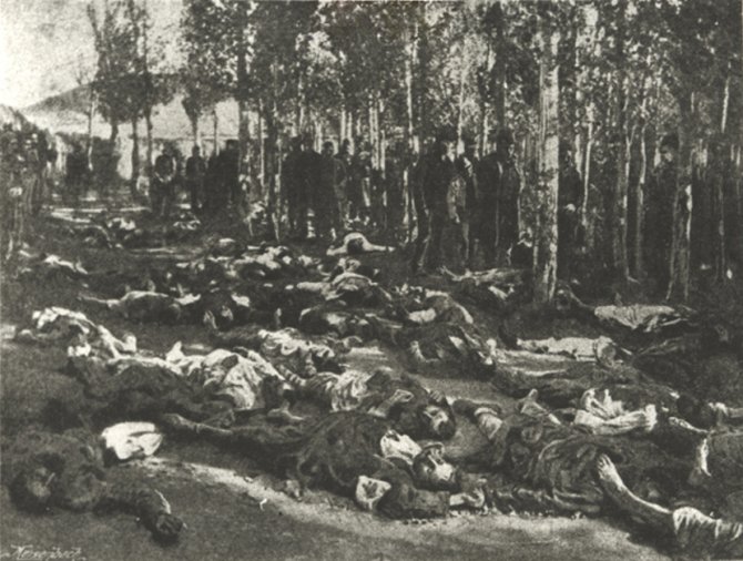 Leševi Jermena ubijenih od strane Turaka u gradu Erzurumu 1916. godine. Foto: Wikimedia Commons/W. L. Sachtleben