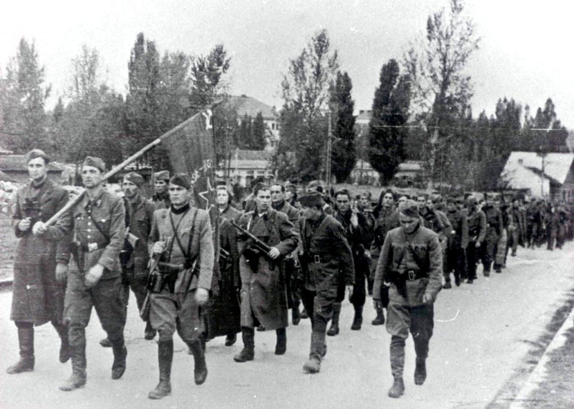 Prva proleterska udarna brigada u Beogradu oktobra 1944. Foto: Wikipedia 