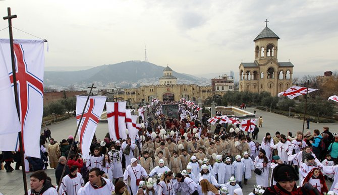 Pravoslavni Božić u Gruziji. Foto: Tanjug/AP