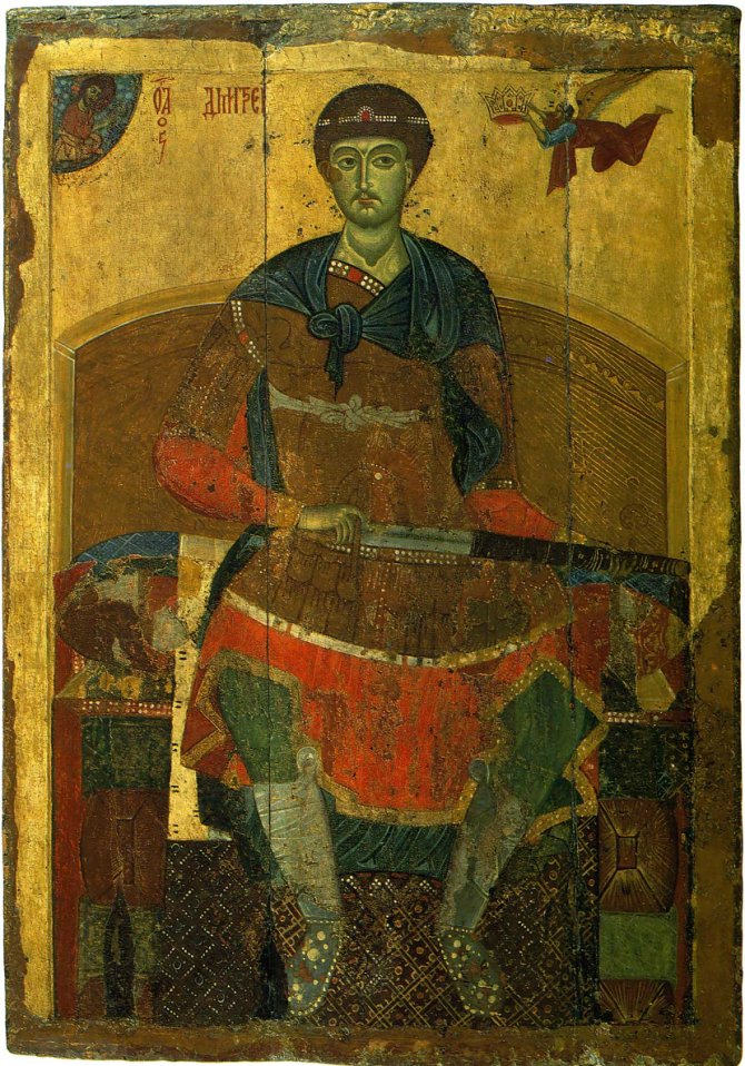 Sveti Dimitrije, ikona iz ranog 13. veka. Foto: Wikimedia Commons/Tretyakov Gallery