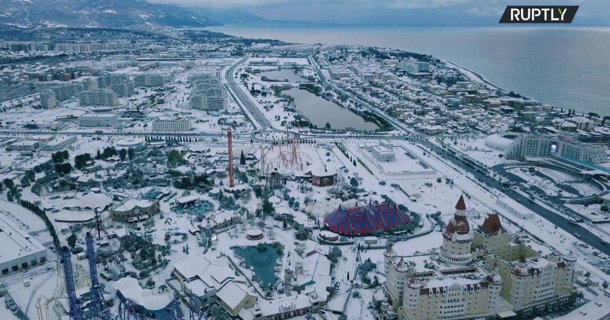 Zimska idila na obali Crnog mora Pogledajte predivne predele Sočija