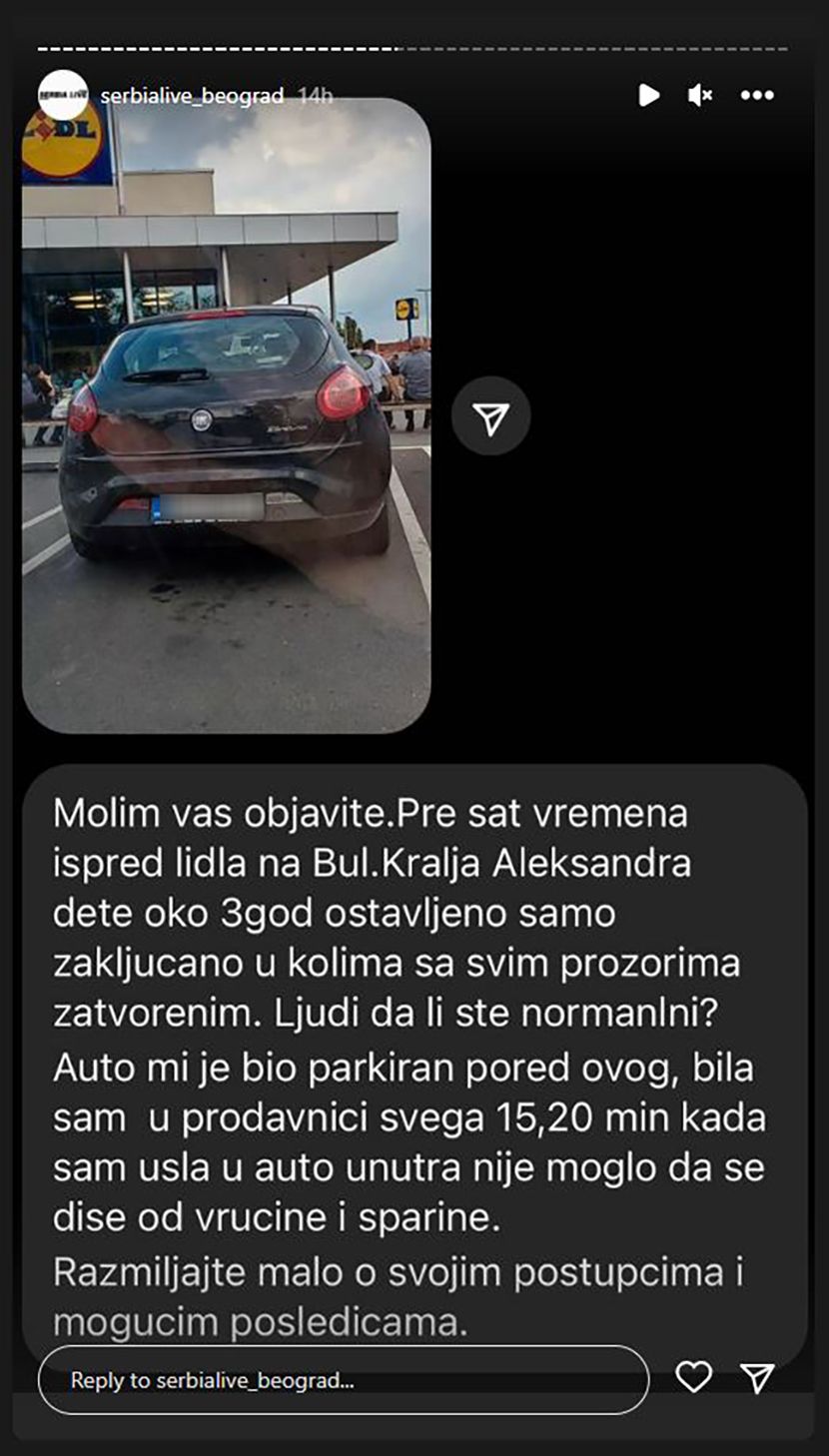 Beograđanka zatekla dete zaključano u automobilu Telegraf rs