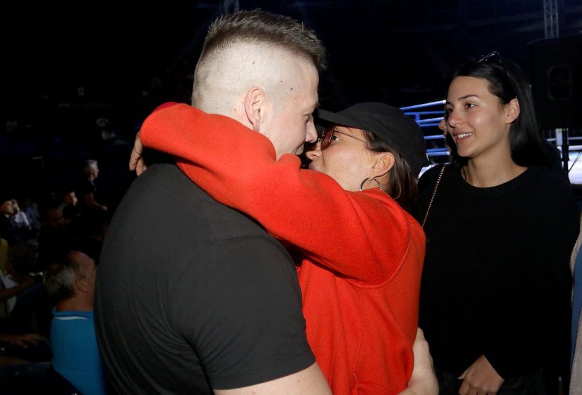 , Slobodan Sloba Radanović, Ceca Ražnatović, boks meč Veljka Ražnatovića , Slobodan Sloba Radanović, Ceca Ražnatović, boks meč Veljka Ražnatovića
