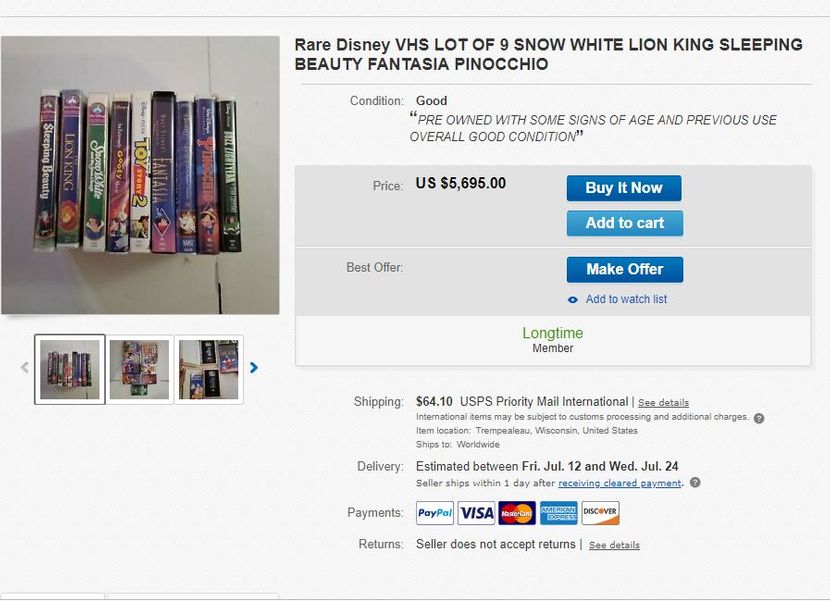 Dizni crtani filmovi VHS Dizni crtani filmovi VHS