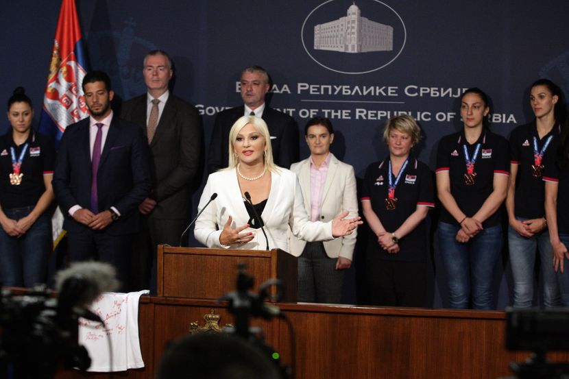 Ženska košarkaška reprezentacija Srbije, prijem Ana Brnabić Ženska košarkaška reprezentacija Srbije, prijem Ana Brnabić