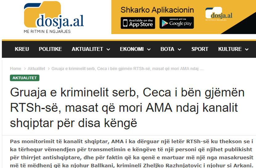 Ceca Arkan zabrana pesama Albanci Ceca Arkan zabrana pesama Albanci