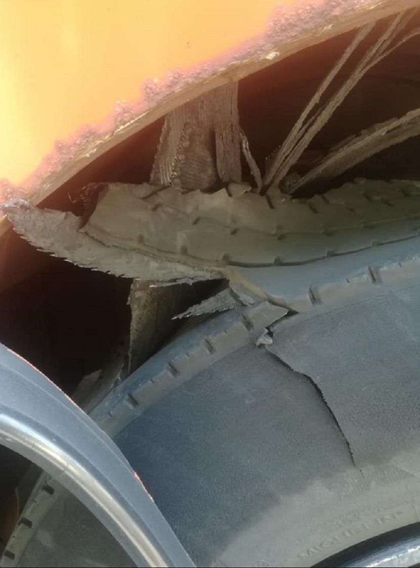 eksplozija gume na autobusu u Rijeci eksplozija gume na autobusu u Rijeci