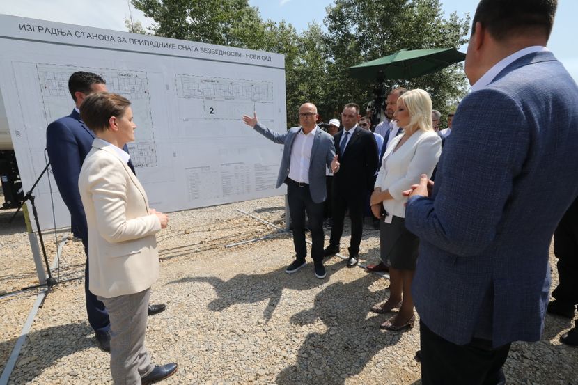 Novi Sad, Ana Brnabić, Kamen temeljac za stanove pripadnika bezbednosti Novi Sad, Ana Brnabić, Kamen temeljac za stanove pripadnika bezbednosti