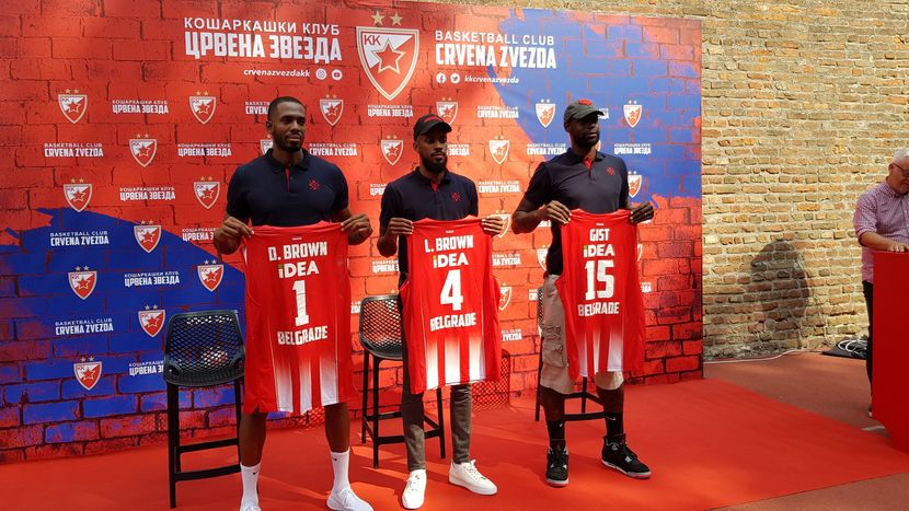 KK Crvena zvezda, Dzejms Gist, Lorenco Braun, Derik Braun