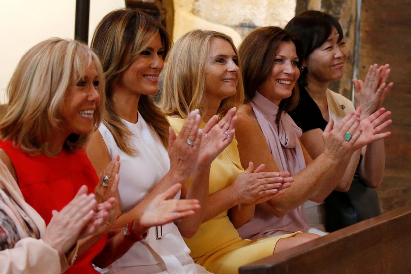 Melania Trump, Melanija Tramp, Brigitte Macron, Brižit Makron Melania Trump, Melanija Tramp, Brigitte Macron, Brižit Makron