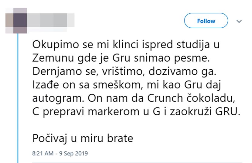 Gru, tviter status Gru, tviter status