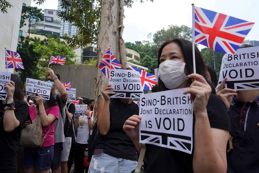 Hongkong, protest ispred britanskog konzulata Hongkong, protest ispred britanskog konzulata