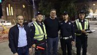 Vučić u noćnoj patroli sa saobraćajnom policijom