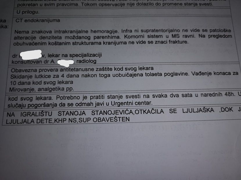 povređena žena M. L, dijagnoza povređena žena M. L, dijagnoza