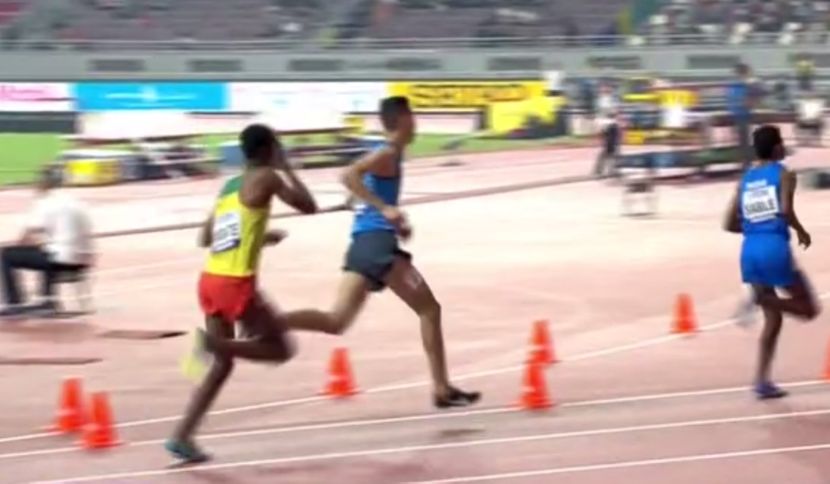 Takele Nigate, udarci glavom, 3000 metara stipl, Doha 2019 Takele Nigate, udarci glavom, 3000 metara stipl, Doha 2019