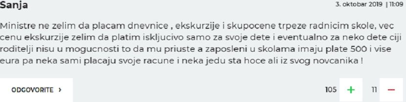 komentari roditelja, ručak na ekskurziji komentari roditelja, ručak na ekskurziji
