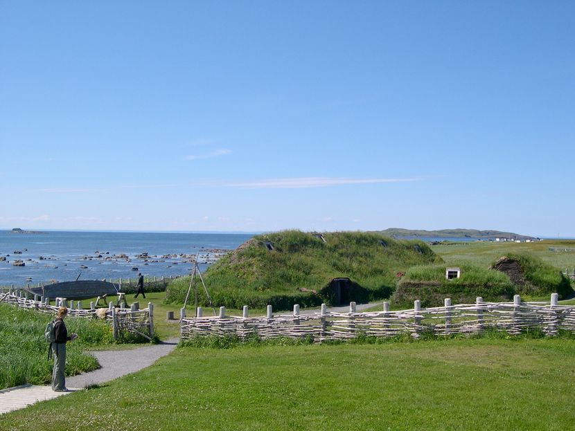 L'Anse aux Meadows, Authentic Viking recreation, Newfoundland, Canada L'Anse aux Meadows, Authentic Viking recreation, Newfoundland, Canada