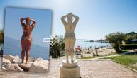 Devojka po čijem je raskošnom telu napravljen spomenik u Splitu: Uhvatite me za guzu, poželite želju