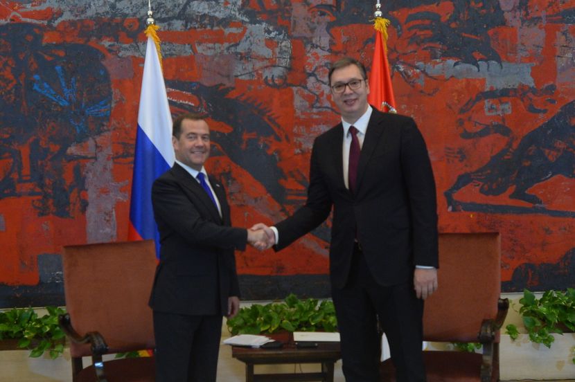 Premijer Dmitrije Medvedev i predsednik Aleksandar Vučić Premijer Dmitrije Medvedev i predsednik Aleksandar Vučić