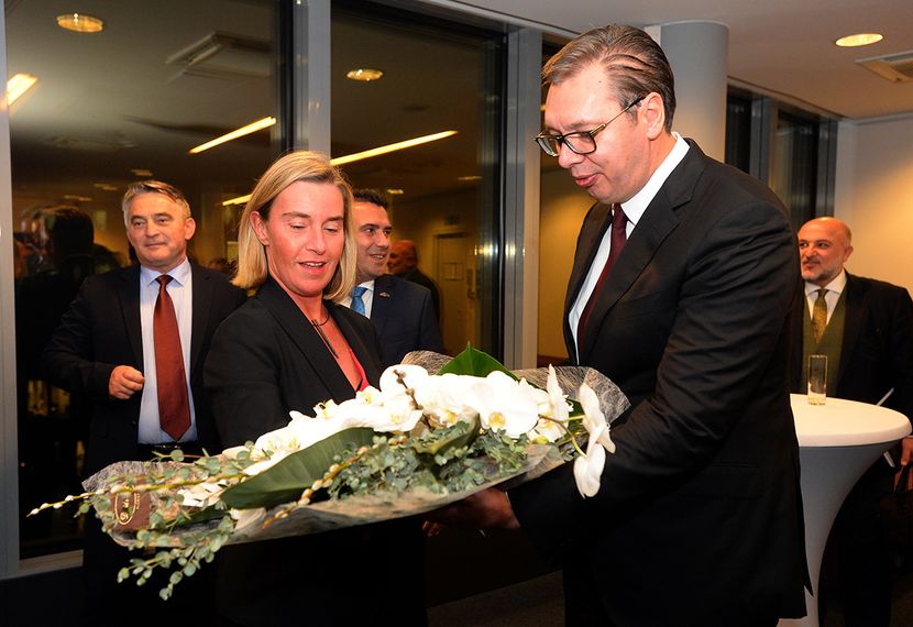Aleksandar Vucic, Federika Mogerini, Brisel Aleksandar Vucic, Federika Mogerini, Brisel