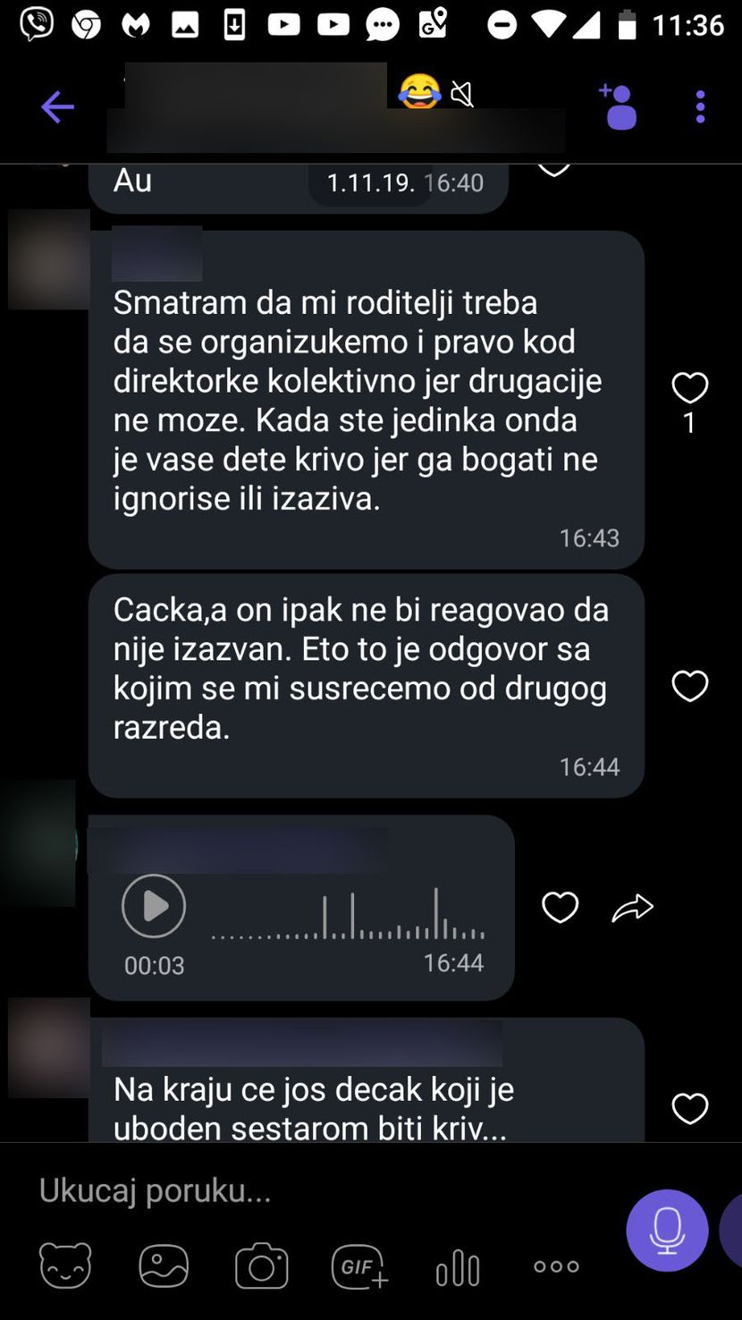 Nasilje u skoli, prepiska Nasilje u skoli, prepiska