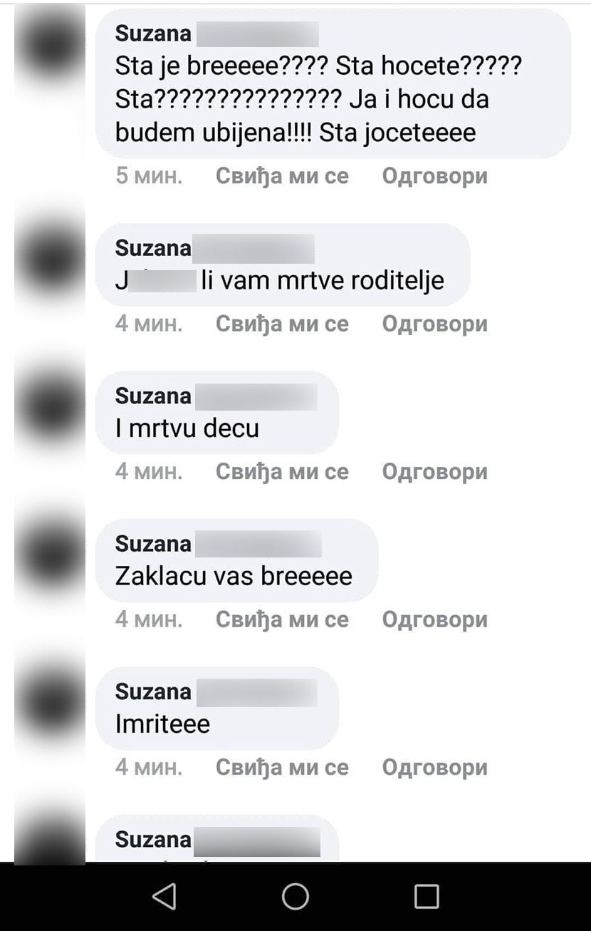 Pretnje smrću, Nađa Petrović, Dragana Petrović Pretnje smrću, Nađa Petrović, Dragana Petrović