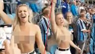 Brazilka sklinula majicu i golim grudima mešala na tribini, navijači su bili u šoku!