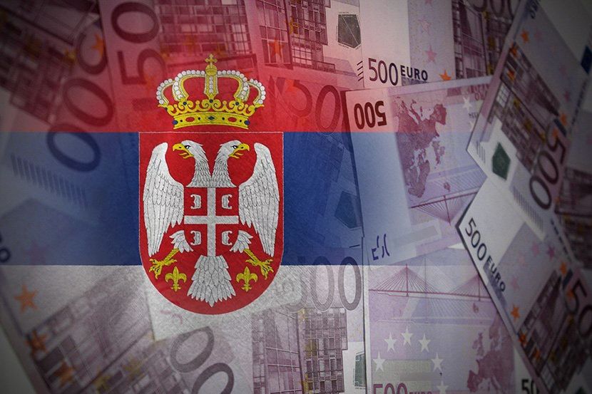 Srbija, srpska zastava, evri Srbija, srpska zastava, evri