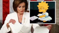 Pompeo uporedio Nensi Pelosi sa Simpsonovima: Okačio fotografiju na kojoj Lisa jeca i cepa papire