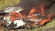 Požar na putu između Niša i Leskovca: Potpuno izgoreo auto
