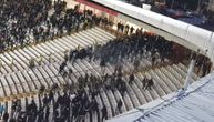 Red Star fans capture Partizan supporters' fight: New angle of chaos, firecrackers thrown at police