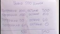 Matematička mozgalica muči Srbiju u izolaciji: Potrošiš 500, a kad sabereš - to je 510. Kako?