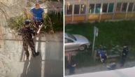 Čačanin izašao ispred zgrade tokom policijskog časa, pa bežao kad je video policiju? Komšije snimale