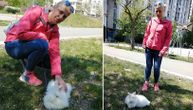 Beograđanka prošetala zečicu na povocu: Snežna Zorica se švrćka po Bloku 61