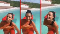 Kadrovi sa snimanja spota: Tip-top sređena Anastasija završila u bazenu sa hladnom vodom