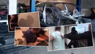 Snimak hapšenja srpske auto-bande: Krali automobile, pa ih sekli i prodavali. U stanovima i droga