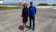 Djokovic arrives in Zadar, Croatian Tennis Association president greets him at the airport