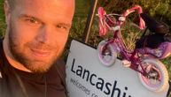 Tata godine: Na ćerkinom roze biciklu prešao skoro 400 kilometara da bi sakupio novac