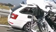 Automobil potpuno uništen u nesreći kod Feketića: Nije poznato da li ima povređenih