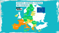 Mapa koja pokazuje koja zemlja najviše propada zbog korona virusa: Gde je tu Srbija?