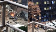 Explosion in front of public broadcaster RTS, workers carried gas bottles, one dead