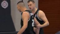 Rasprava Veličkovića i Jankovića tokom meča, centar Partizana izašao iz igre i otišao u svlačionicu