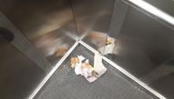 Ogavna slika iz novobeogradske zgrade: Neko baca smeće u lift kada mu se hrana ne svidi dovoljno