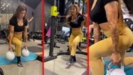 Paklen trening za atraktivno telo: Miličićeva žena dominira u teretani, savršena guza u prvom planu