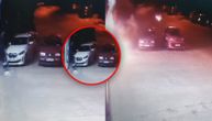 Jeziv snimak iz Borče: Muškarac sa nogama u plamenu trči ulicom, navodno zapalio teretanu, pa i sebe