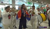 Olympic bronze winner Datunashvili arrives in Serbia: He's welcomed by Stefanek, and trumpeters