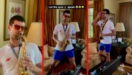 Djokovic puts on Serbia jersey and grabs saxophone: Watch him learn to play it ahead of US Open