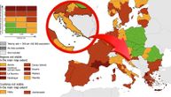 Pogoršava se situacija sa koronom u Hrvatskoj: Delovi zemlje crveni na ovonedeljnoj EU mapi