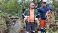 Dva šteneta spasena iz bunara kod Šapca: Bačeni da umru od gladi i žeđi, sa 10 metara