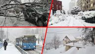 Veliki problemi zbog snega u Srbiji: Putnici iz blokiranog voza krenuli ka Beogradu, saobraćaj otežan